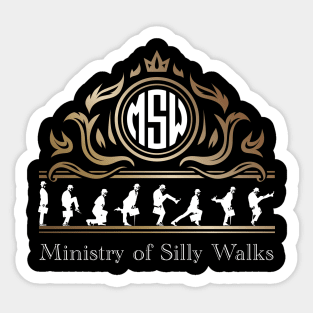 Ministry of Silly Walks Royal Majesty Emblem Sticker